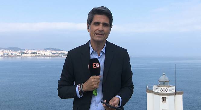 Conexión con Eduardo Herrero, no faro de Mera, en Oleiros